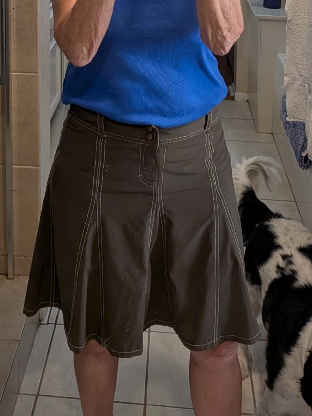 Athleta Whatever green/brown Skort-Skirt Sz 8